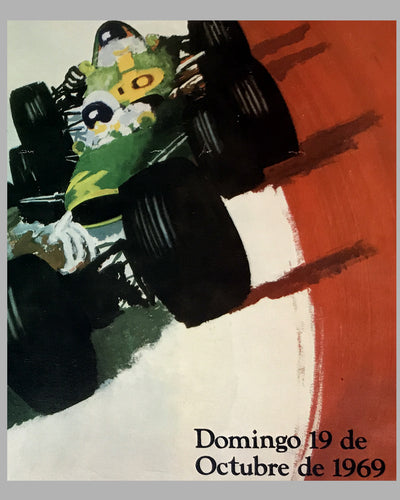 1969 VIII Gran Premio de Mexico original poster 2