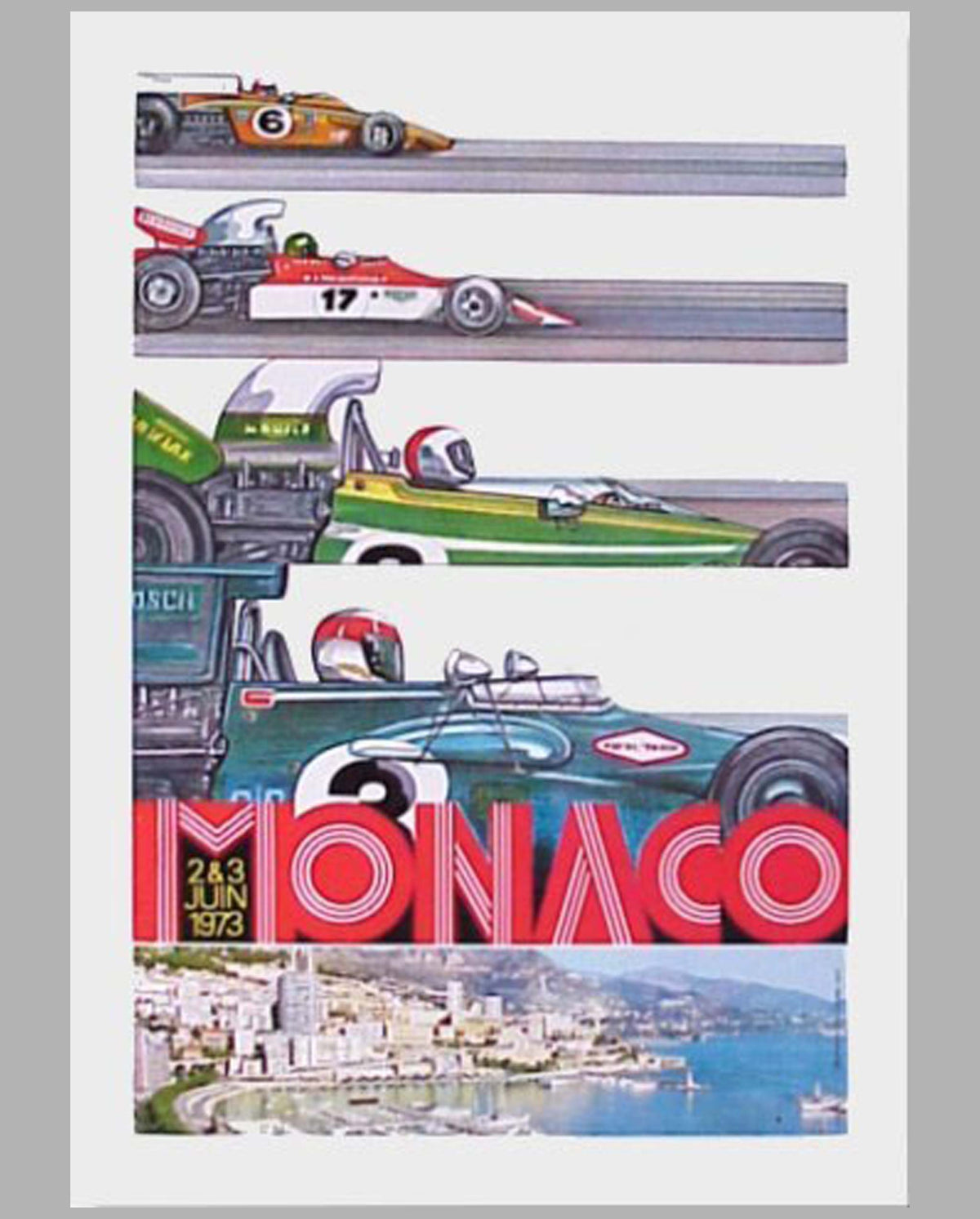 1973 Monaco GP official event poster