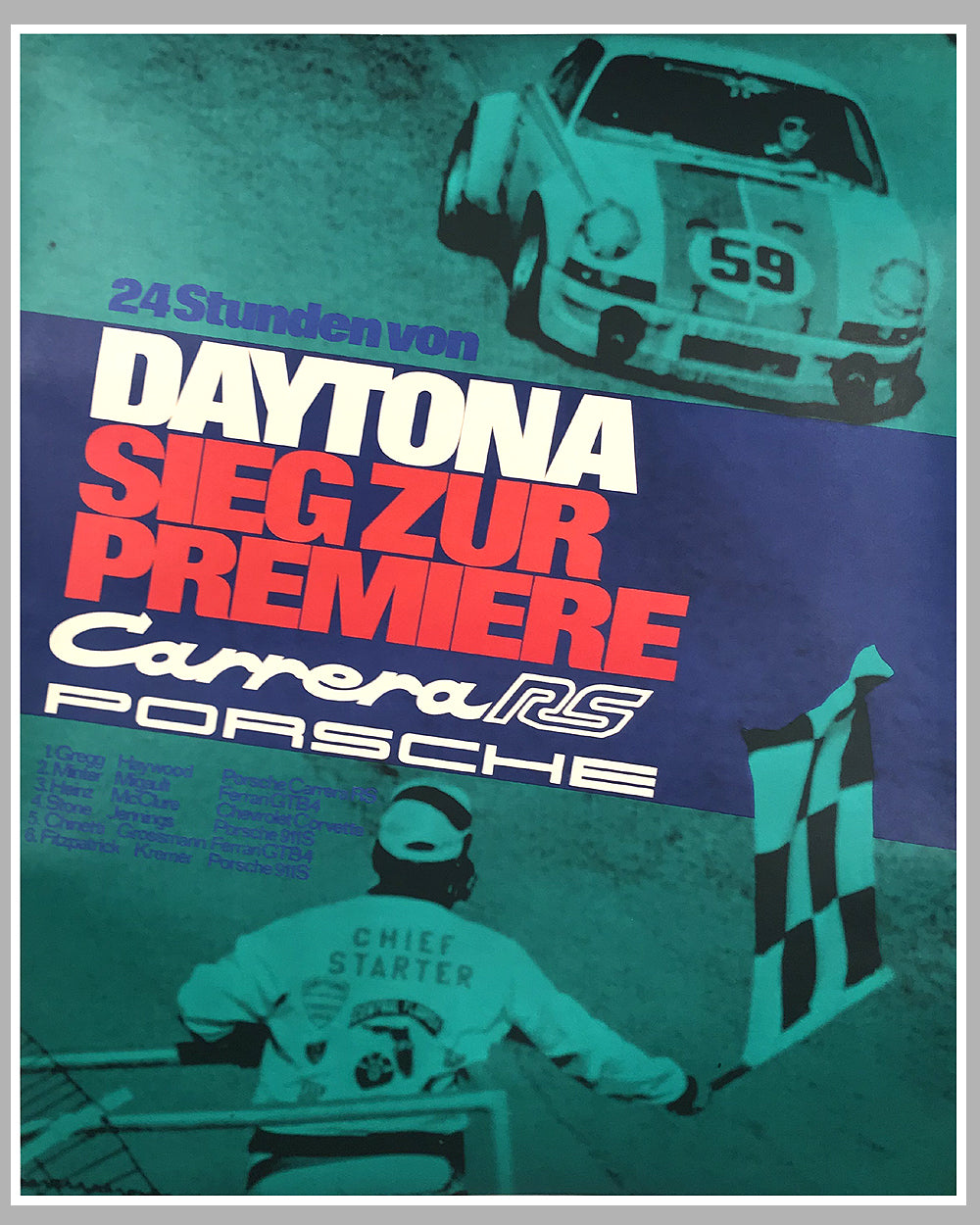 1973 - 24 Hours of Daytona Porsche factory original poster