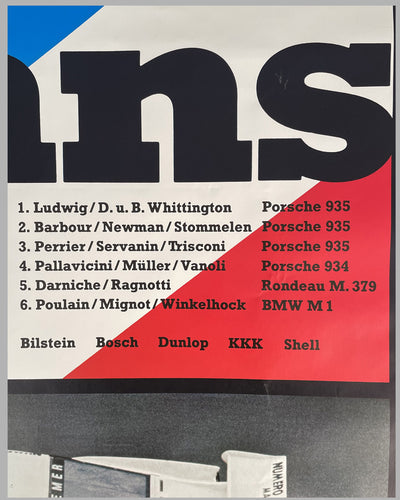 1979 - 24 Hours of Le Mans original Porsche victory poster 2