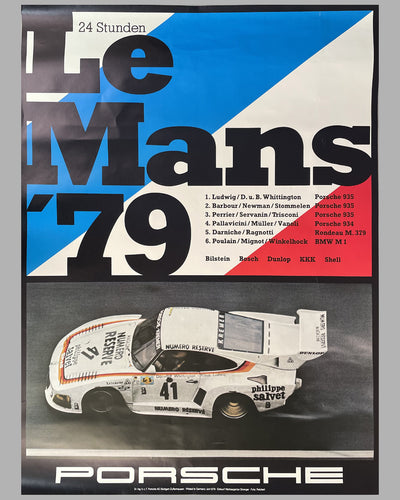 1979 - 24 Hours of Le Mans original Porsche victory poster