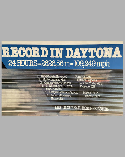 1979 - 24 Hours of Daytona Porsche Factory Victory Poster 2