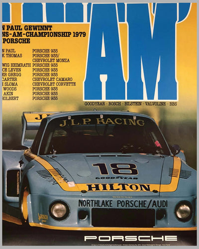 1979 Trans Am Champion Porsche factory original victory poster 2