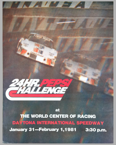 1981 24 Hour Pepsi Challenge at Daytona poster
