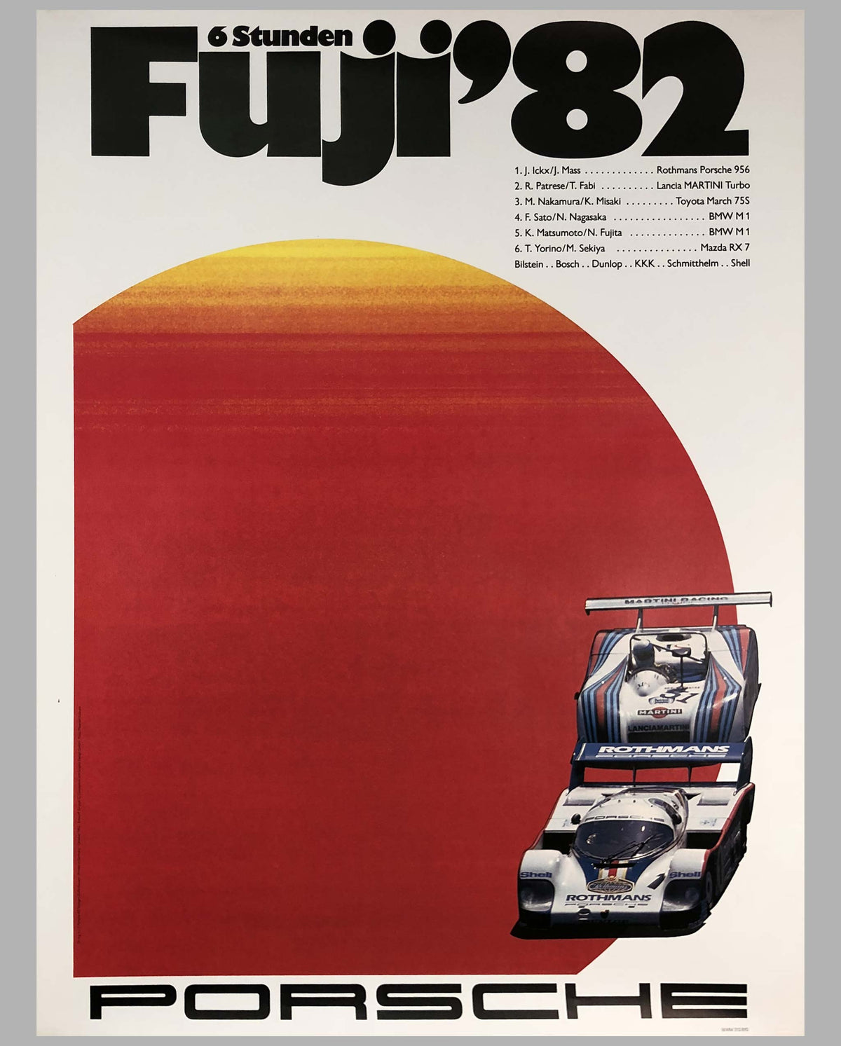 Porsche Factory Poster 6 Hours of Fuji 1982