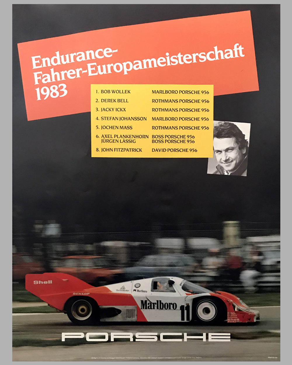 1983 European Endurance Champion Porsche Victory Poster