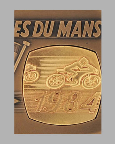 1984 24 Heures du Mans motorcycle participant's plaque