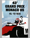 1985 Monaco GP Original Poster