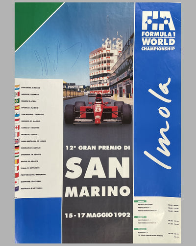 1992 Grand Prix of San Marino at Imola original poster