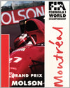 1992 Grand Prix of Canada Montreal official event poster 2