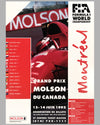 1992 Grand Prix of Canada Montreal official event poster
