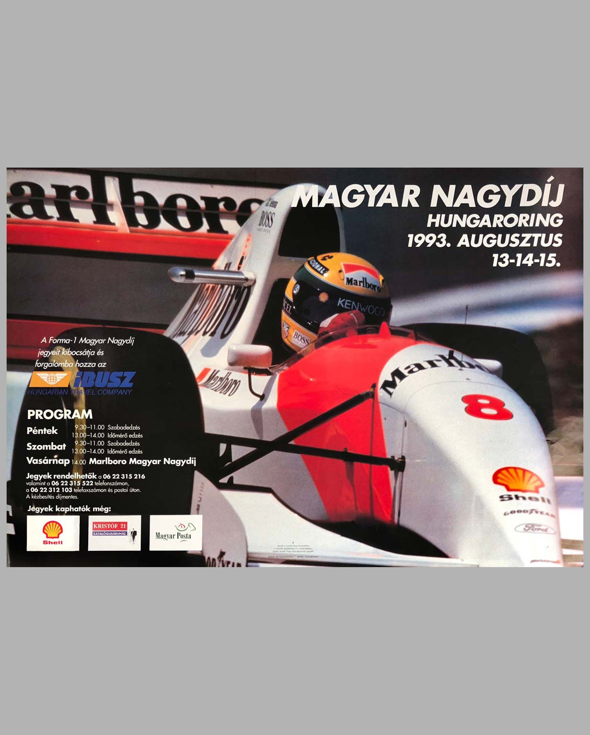 Grand Prix of Hungary 1993 original advertising Poster