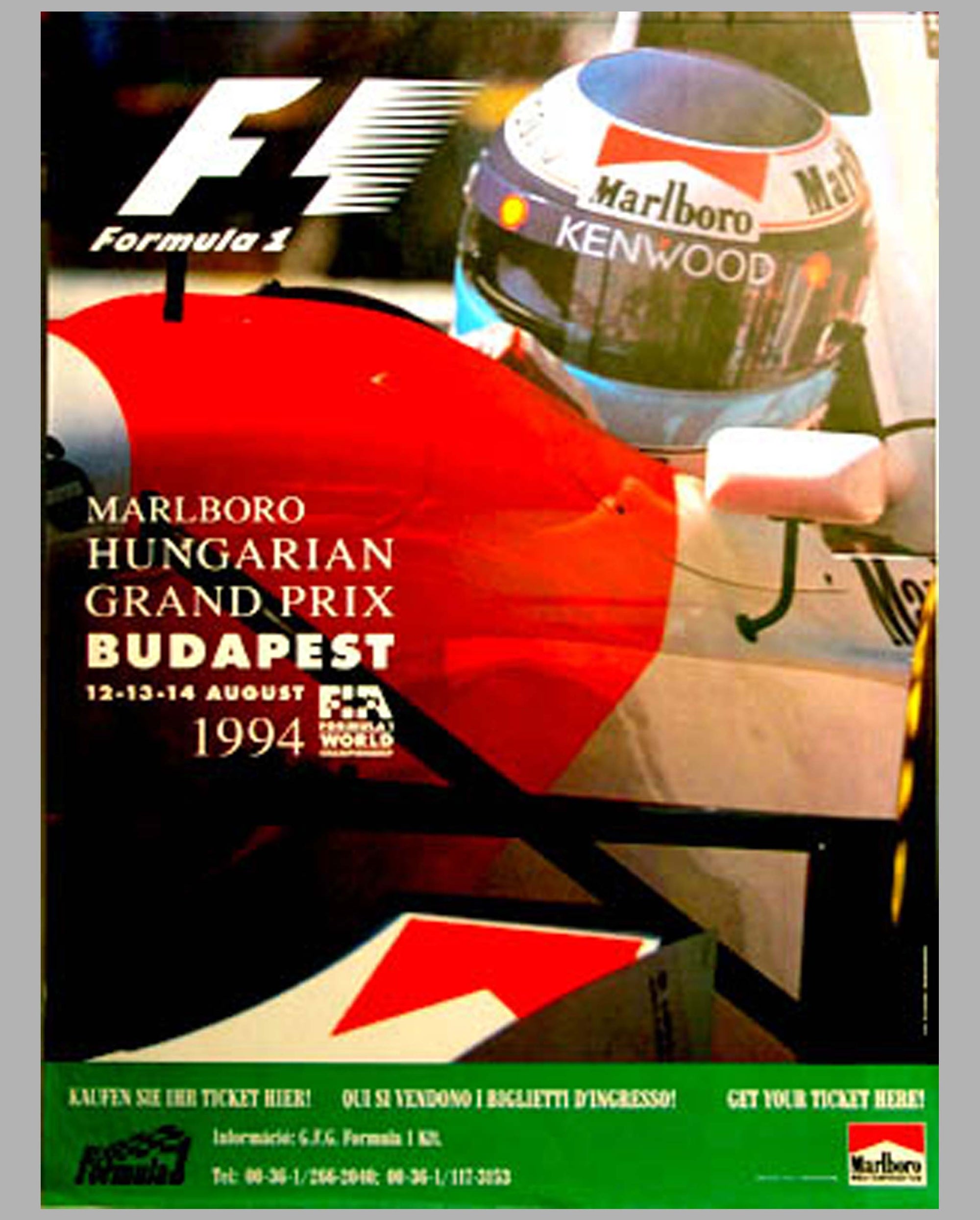 GP of Hungary - Budapest-1994 larger official event poster