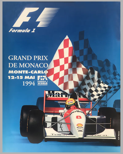 1994 Monaco Grand Prix original Poster