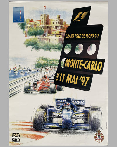 1997 Monaco Grand Prix original poster