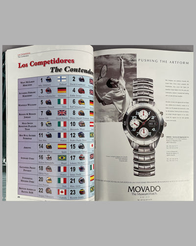 1999 Gran Premio de España official program, autographed by many drivers 3
