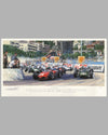 "First Corner Monaco Grand Prix 1961" giclée by Nicholas Watts