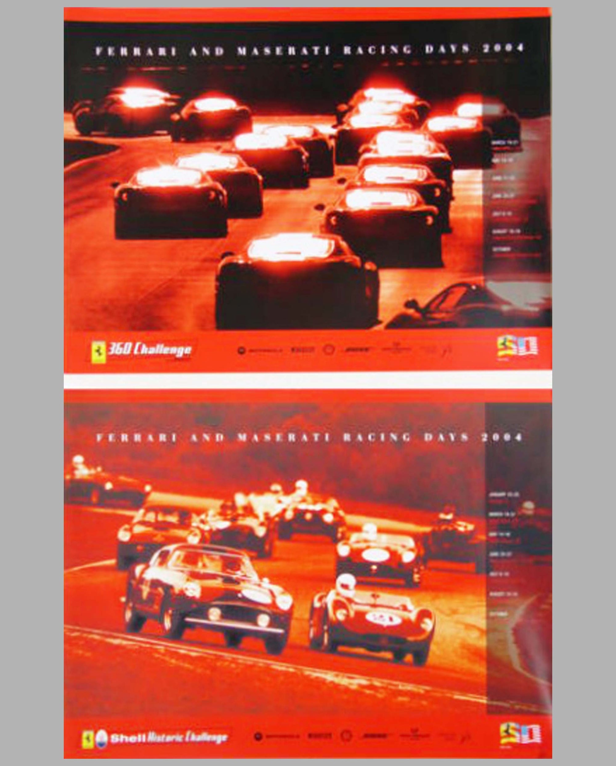 Two Ferrari & Maserati Racing Days 2004 official event posters