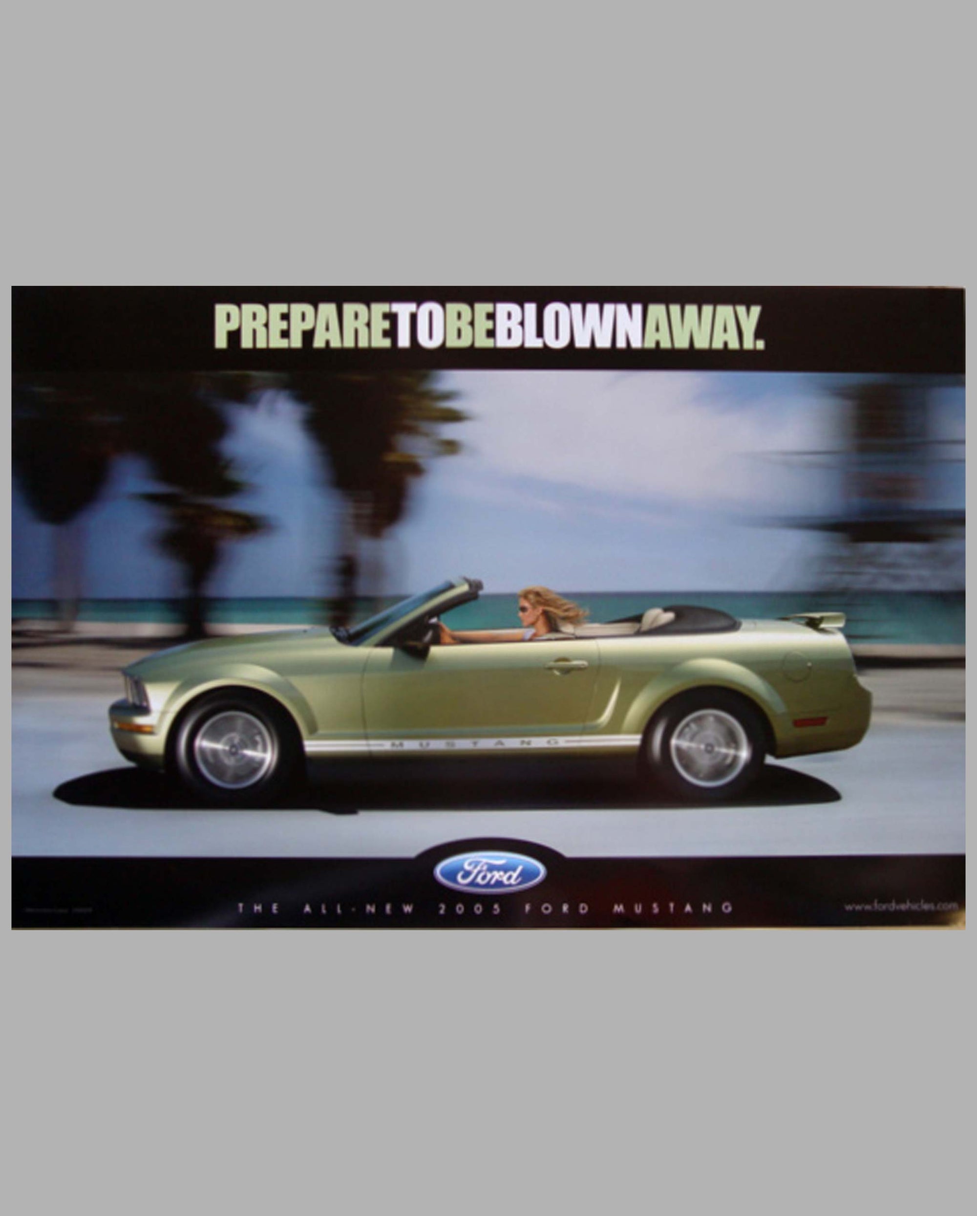 2005 Ford Mustang two-sided factory advertising poster front
