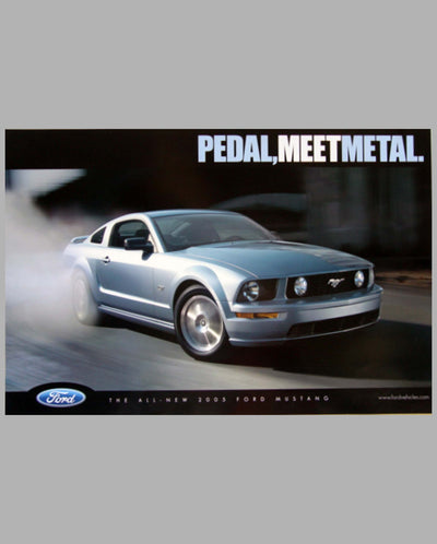 2005 Ford Mustang two-sided factory advertising poster back