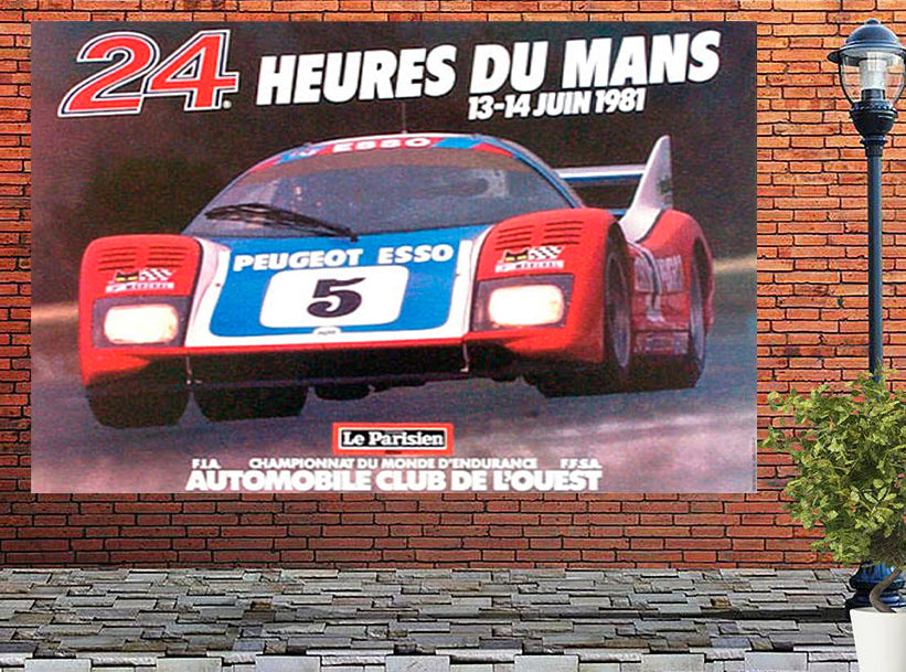 1981 - 24 Hours of Le Mans Original 10&#39; Billboard Poster