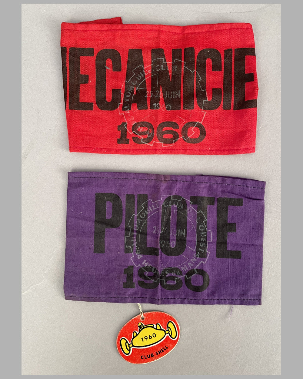 Set of 24 Hours of Le Mans armbands from 1960