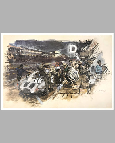 24 Hours of Le Mans print by Walter Gotschke, early 1980’s