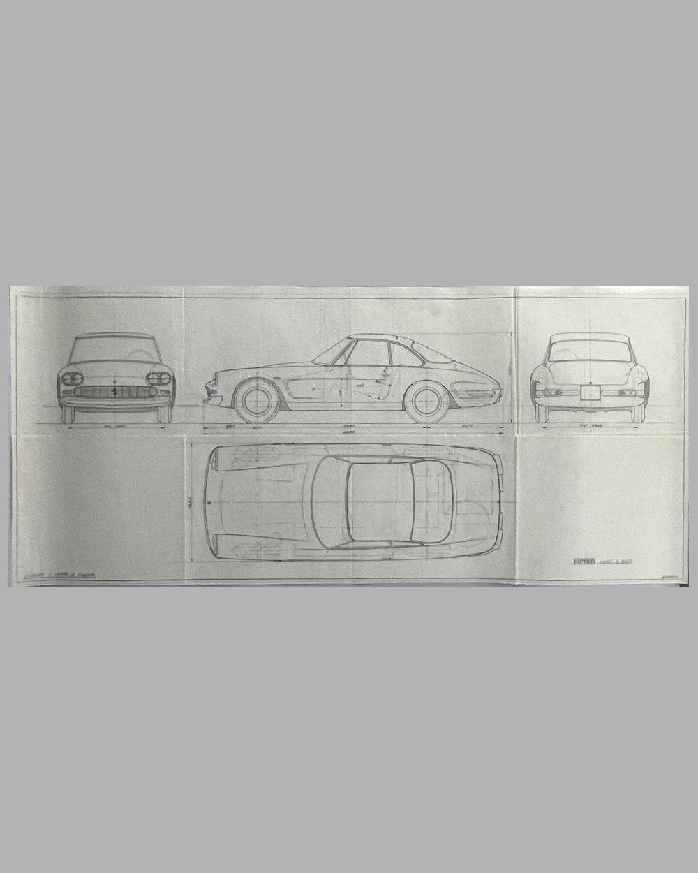 Ferrari factory original concept drawings, early 1960&#39;s