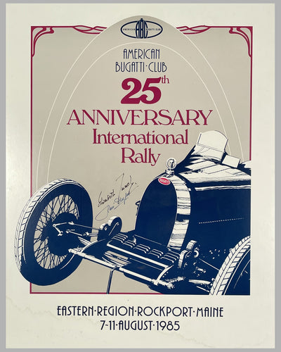 25th Anniversary International Rally autographed poster, 1985