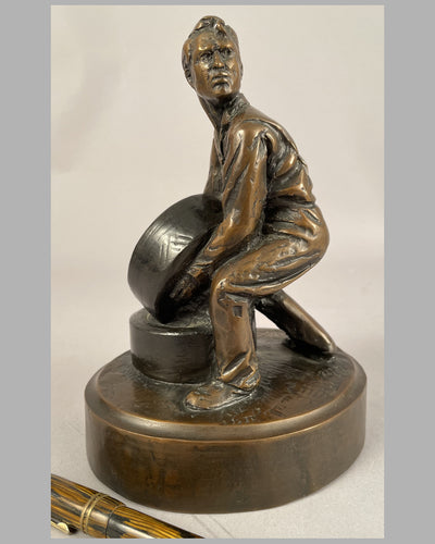 "Two for the Track" bronze sculpture by Larry Braun