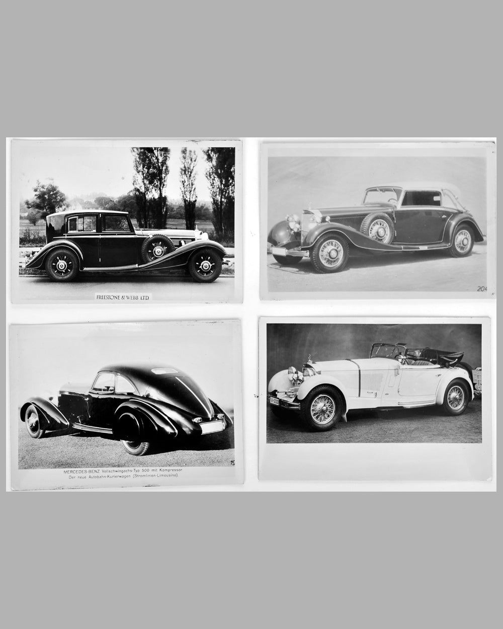 1930's Mercedes-Benz press photos, lot of 4