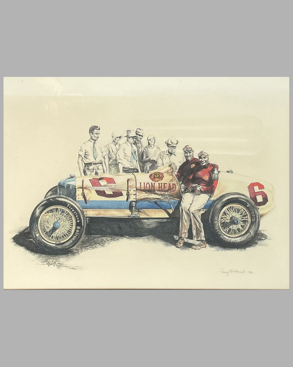 Indianapolis 1932 pastel and charcoal on artboard by Penny Havard, 1986 2