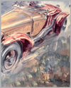 Alfa Romeo at Le Mans 1933, print by Geo Ham, France 2