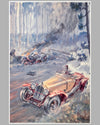Alfa Romeo at Le Mans 1933, print by Geo Ham, France