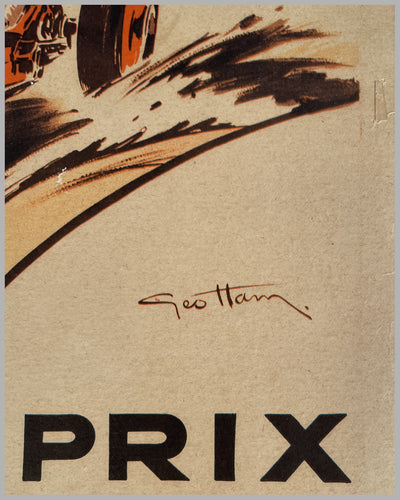 1934 Grand Prix of Monaco older reproduction poster by Geo Ham 3