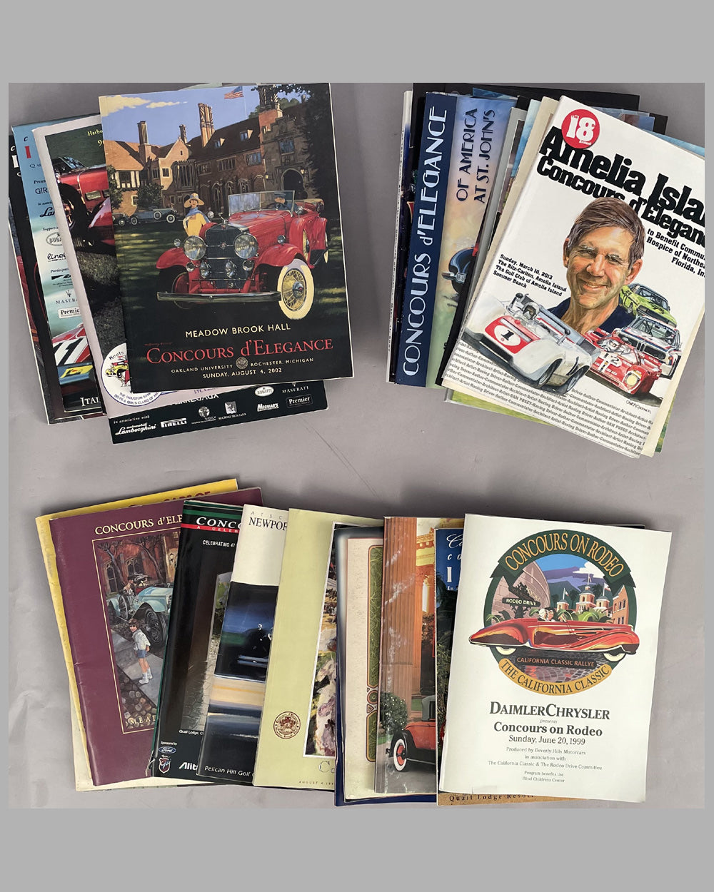 Collection of 35 Concours d'Elegance programs