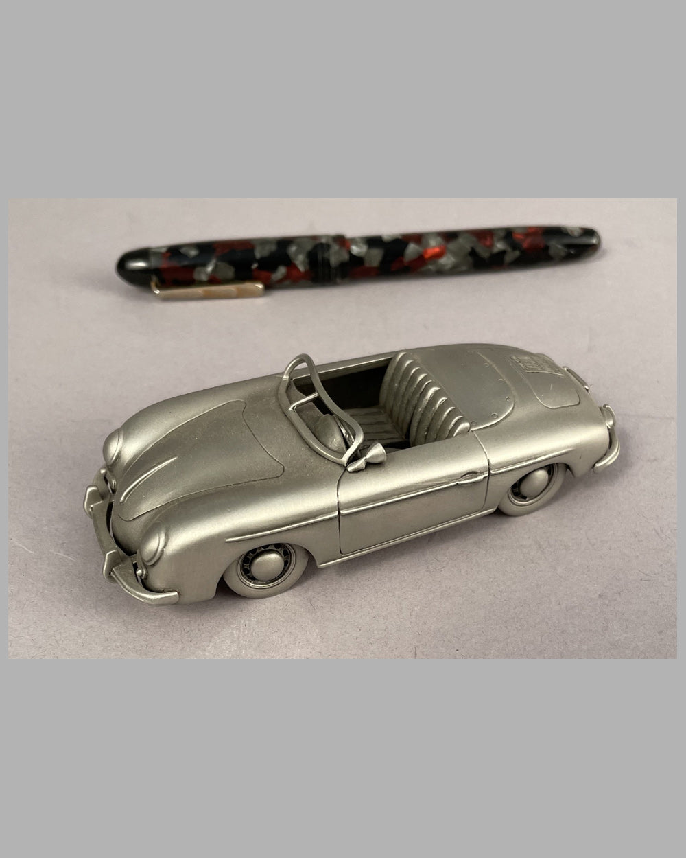 1957 Porsche 356 Speedster pewter sculpture model by The Danbury Mint