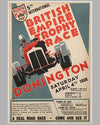 Fifth British Empire Trophy race at Donington 1936 original poster