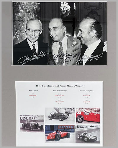 The Legendary Grand Prix de Monaco Winners autographed photo montage 2