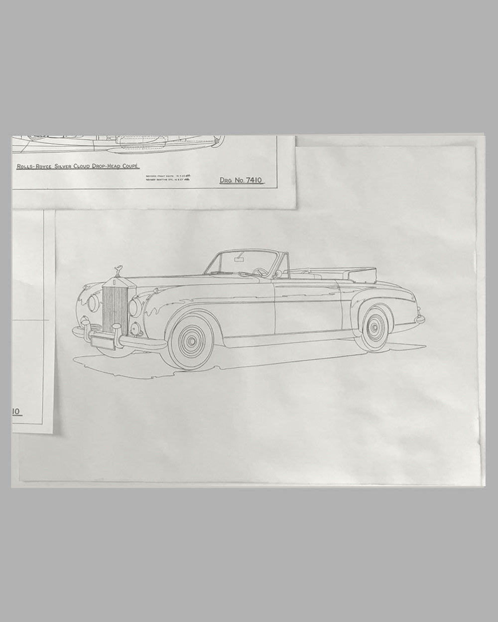 Three Rolls Royce Silver Cloud Drop-head Coupe factory blueprints 2