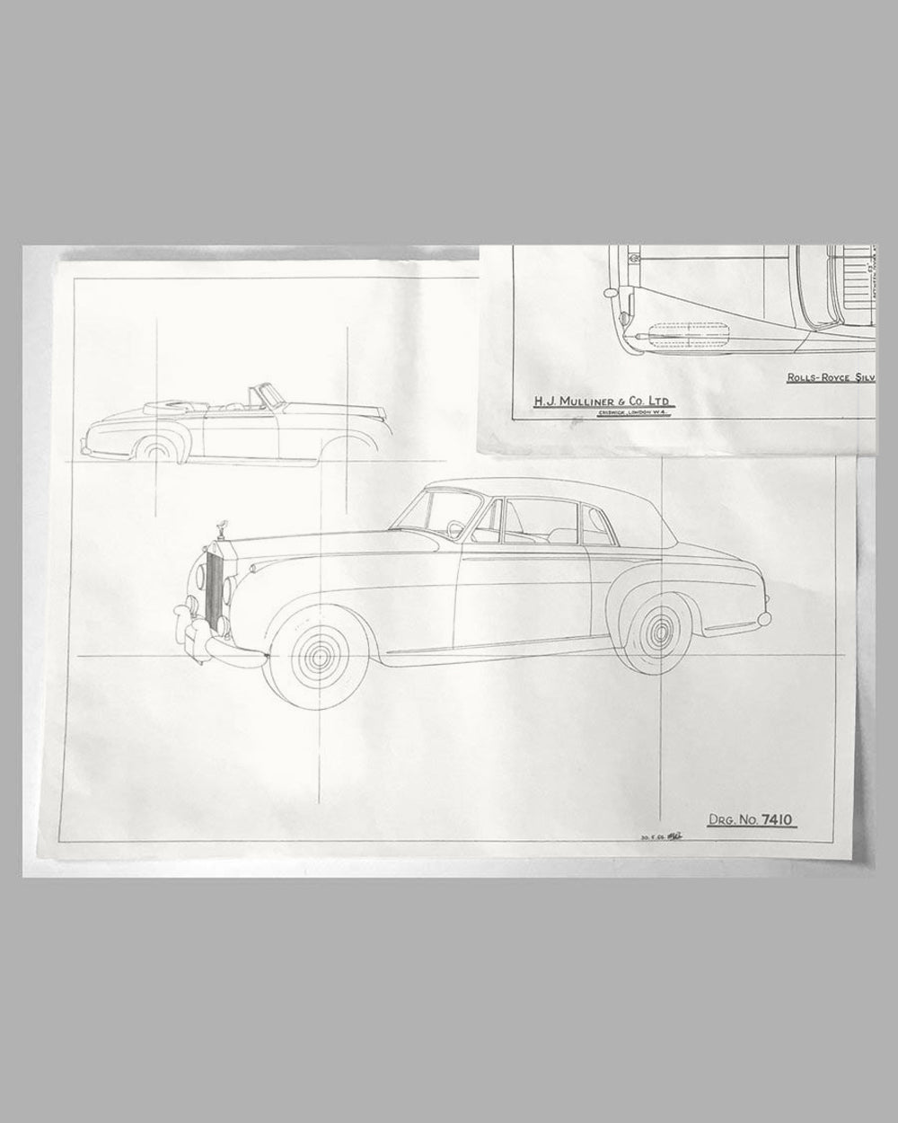 Three Rolls Royce Silver Cloud Drop-head Coupe factory blueprints 4