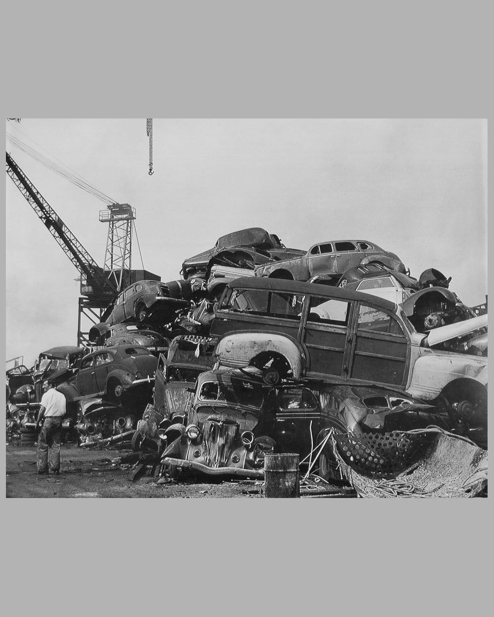 1946 American Junkyard large b&amp;w photograph