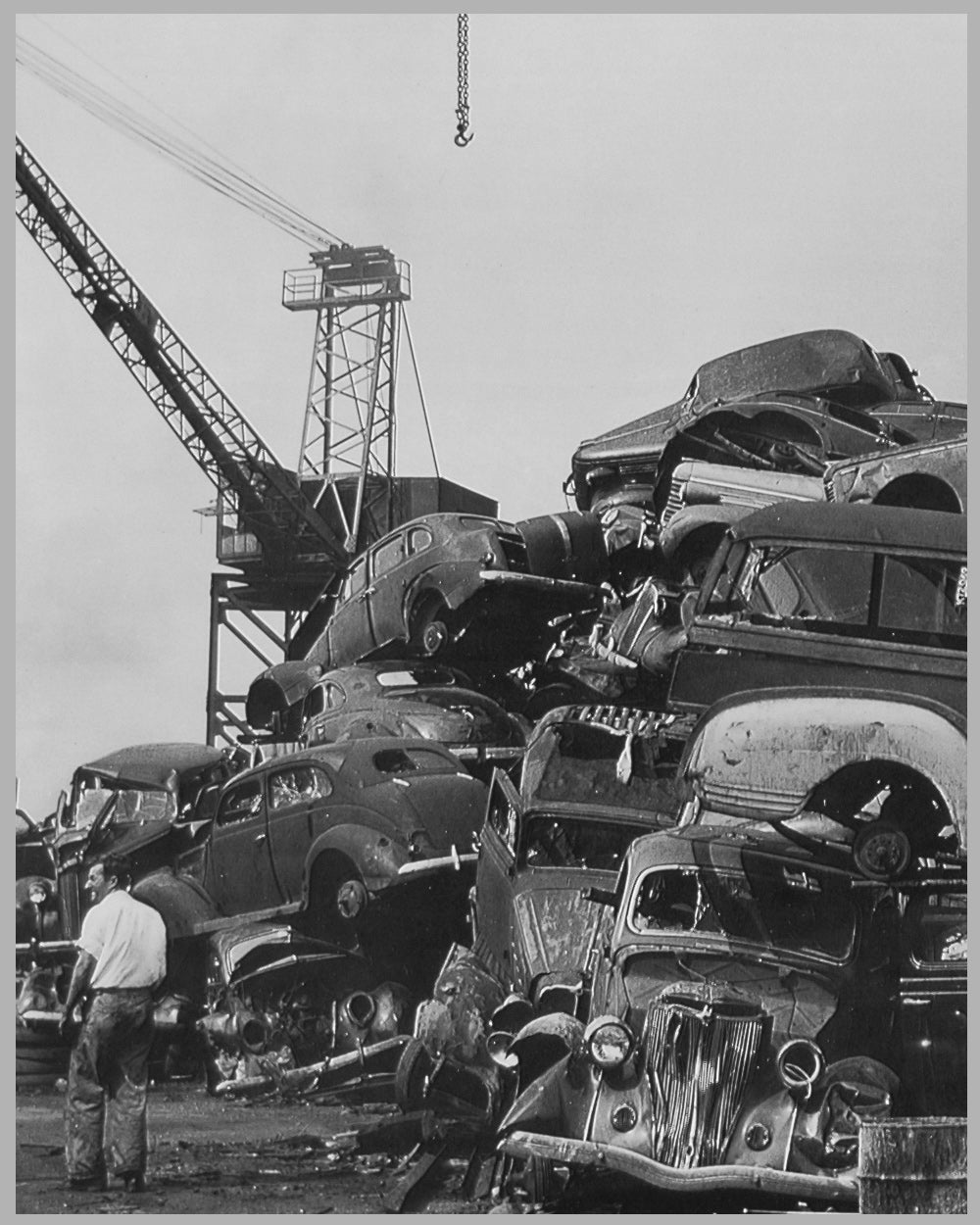 1946 American Junkyard large b&amp;w photograph 2