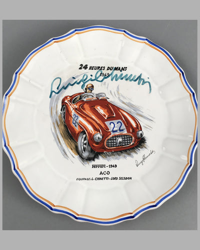 1949 - 24 heures du Mans autographed winners ceramic plate