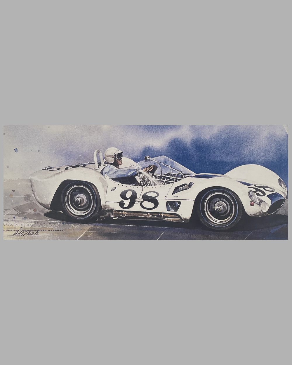 Carroll Shelby wins the 1950 Riverside G.P. print by his friend Bill Neale 2