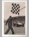 1951 British Grand Prix photograph, autographed by Jose Froilan Gonzales