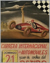 1951 Carrera International de Automoviles in Madrid original poster 2