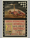 1951 Carrera International de Automoviles in Madrid original poster