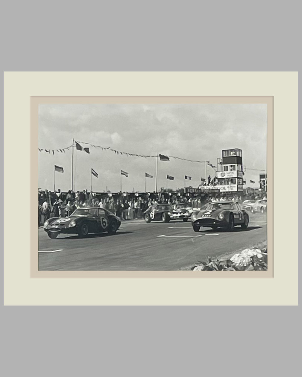 Start of the Tourist Trophy 1962 b&amp;w photograph by John Brierley