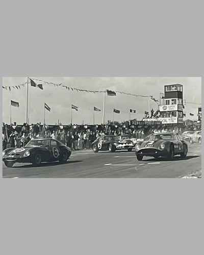 Start of the Tourist Trophy 1962 b&w photograph by John Brierley 2